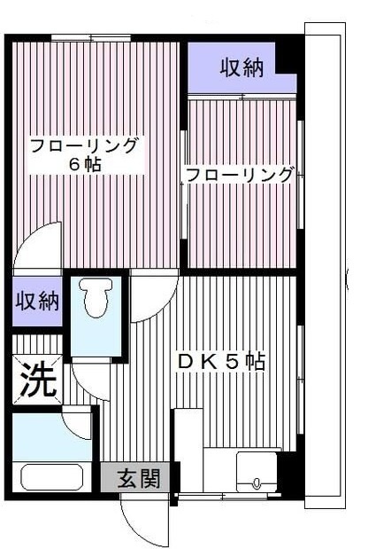 市川コーポの間取り|間取りです。