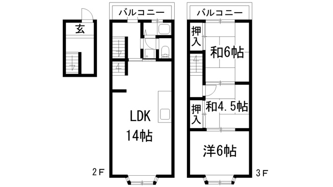 【間取り】 | 寺本3丁目テラスハウス