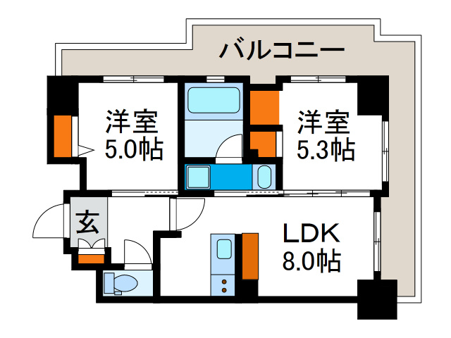 エステムプラザ難波ＷＥＳＴリバークロスの間取り