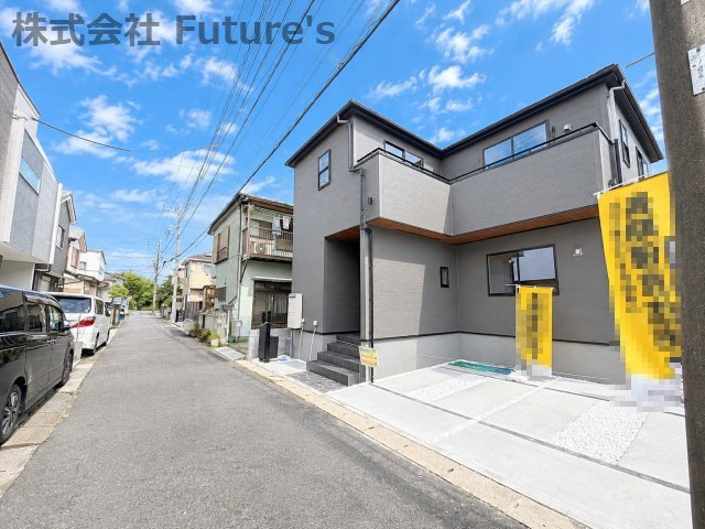 三郷市戸ケ崎　新築戸建　全1棟の前面道路含む現地写真|前面道路含む現地写真です。