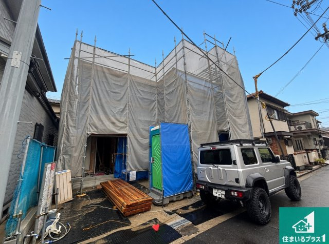 堺市堺区山本町　第1期　新築一戸建ての前面道路含む現地写真|周辺は落ち着いた街並みの住宅地！子育てがしやすい住環境です！まだ未完成ですが、現地でしかわからない事もございます。是非一度ご覧ください。