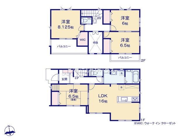 鴻巣市松原1丁目　新築一戸建て　いろどりアイタウン　01の区画図|1号棟