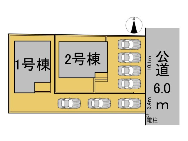 クワイエ　岐阜市六条片田第１　全２区画分譲の区画図|■区画図
■YAMADA電機の　ヤマダ不動産　株式会社リライフ　
いつでもお問合わせ下さい。