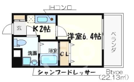ダイドーメゾン大阪北堀江の間取り|ダイドーメゾン大阪北堀江　角部屋・南向き