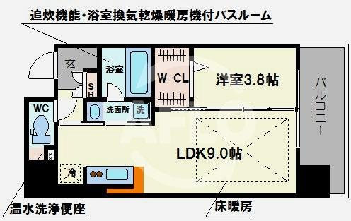 アーバネックス北堀江Ⅱの間取り|アーバネックス北堀江Ⅱ　間取り