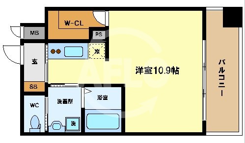 Oh・Mills京町堀の間取り|Oh・Mills京町堀（オ・ミルズ京町堀）　開放感ある間取り