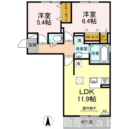 ハピネス江越の間取り