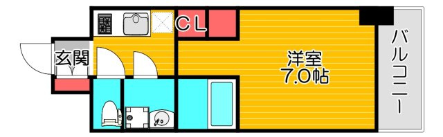 S-RESIDENCEドーム前千代崎の間取り