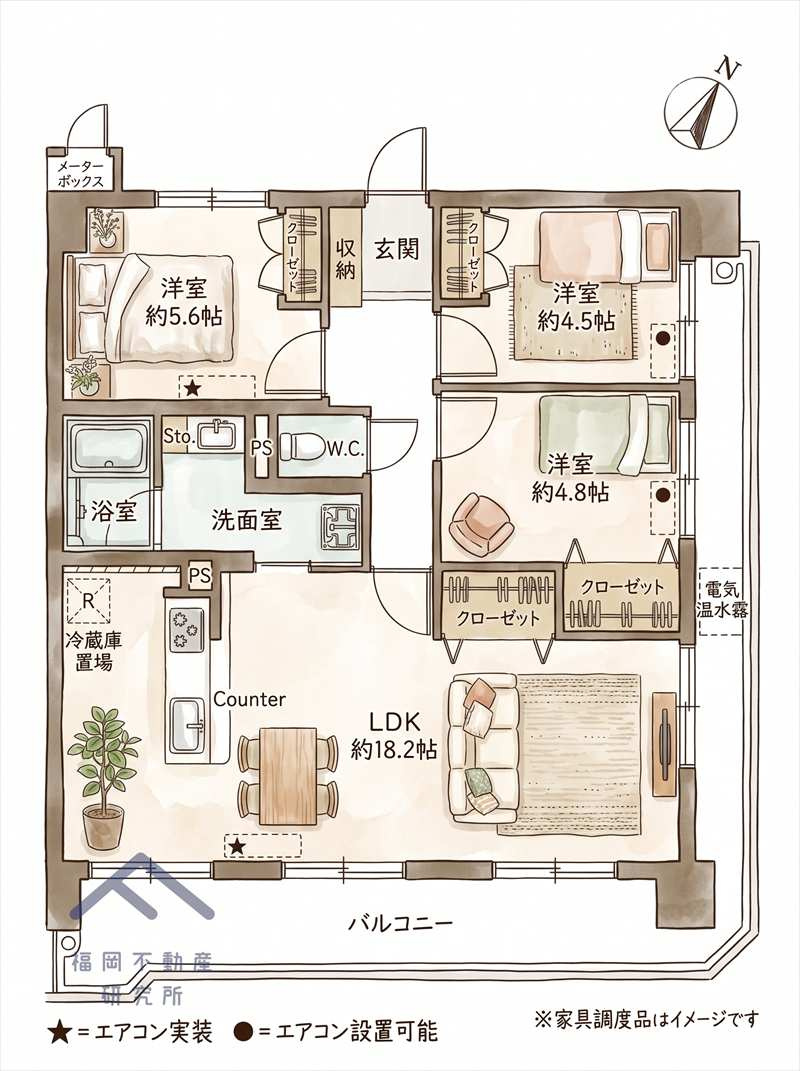 シティライフ吉塚の間取り