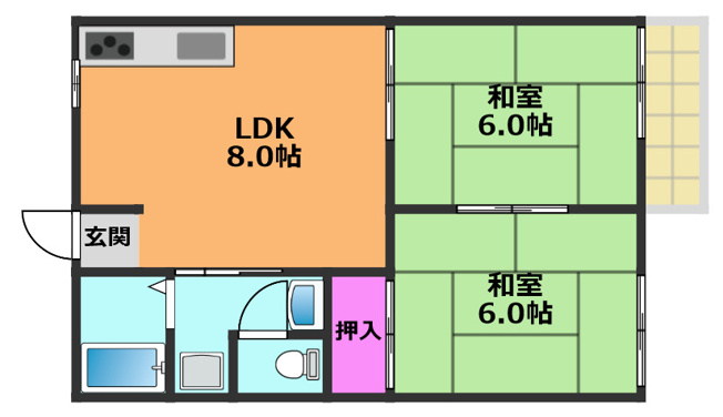 【間取り】 | 宮之川原サンハイツ