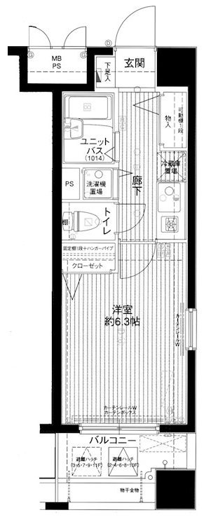 メインステージ赤坂Ⅱ の間取り|間取りです。