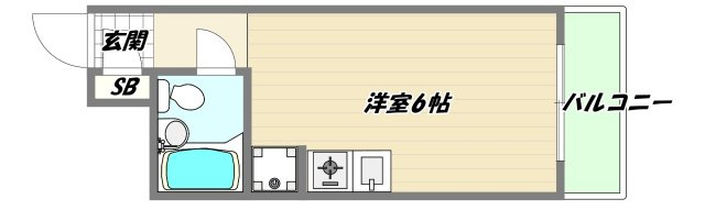 大阪市東淀川区東中島５丁目の賃貸マンションの間取り