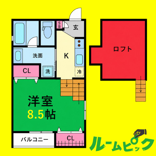 Ms神宮西Ⅱ　名古屋市賃貸　仲介手数料無料の間取り