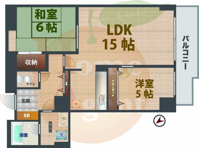 【間取り】 | ハイエスト荻窪 | 2LDKのお部屋です。