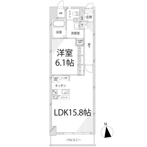 キャッスルコート博労町の間取り