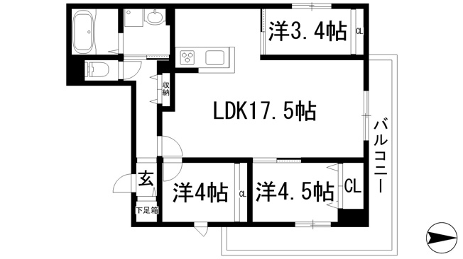 【間取り】 | リブレメゾン下大市西町1