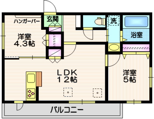 KTMの間取り|★角部屋２面採光★