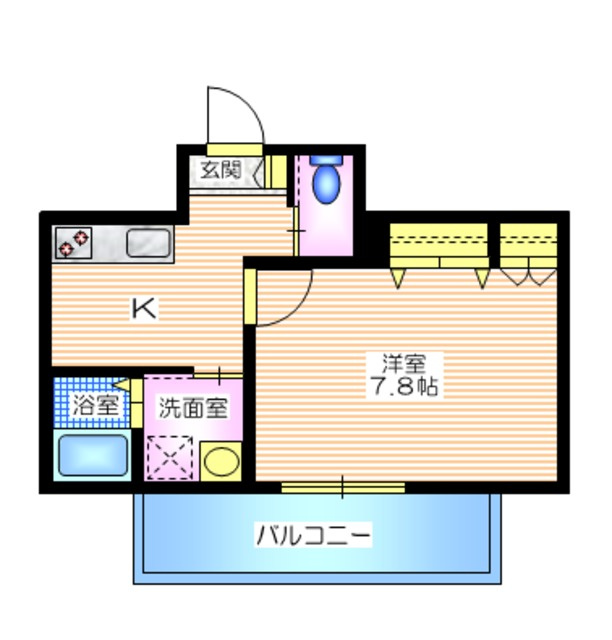 ドエル　アサヒの間取り