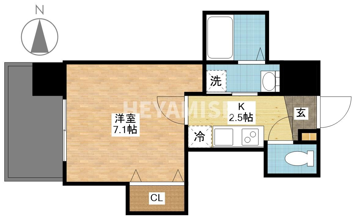 Apartment Grus Okamachiの間取り