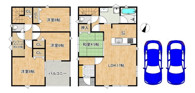 石津町１丁　新築一戸建の間取り|令和８年１２月完成予定！駐車２台可能！綺麗なお住まいで新生活始めませんか♪現地見学当日から予約可能です！是非現地にてご確認ください♪