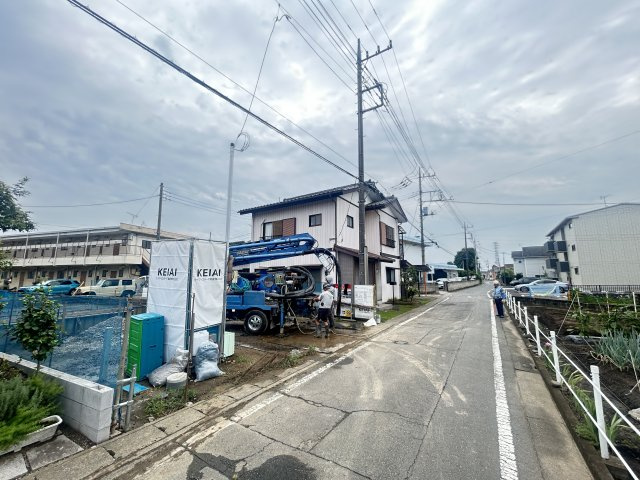 新築　高崎市栗崎町1期　１号棟の前面道路含む現地写真|現地写真　西側接道幅員約4.5ｍ