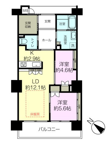 マスターズマンション苦楽園　中楽坊の間取り