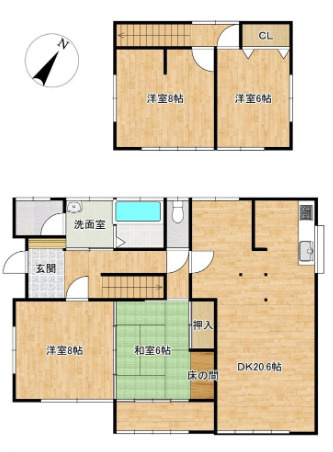 水戸市渋井町　中古戸建の間取り