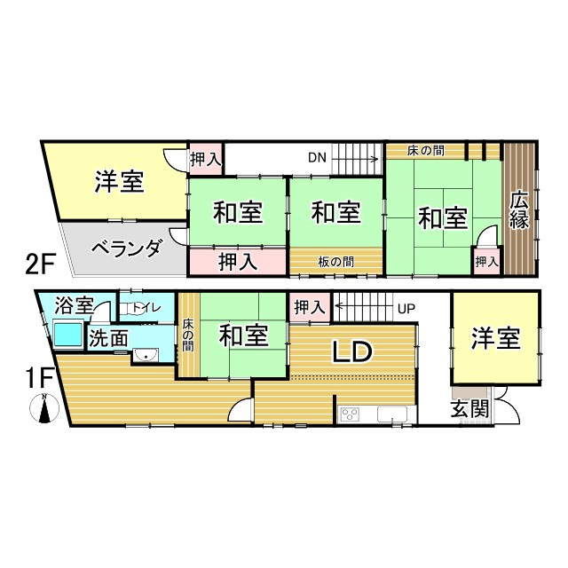 高野清水町 中古戸建の間取り