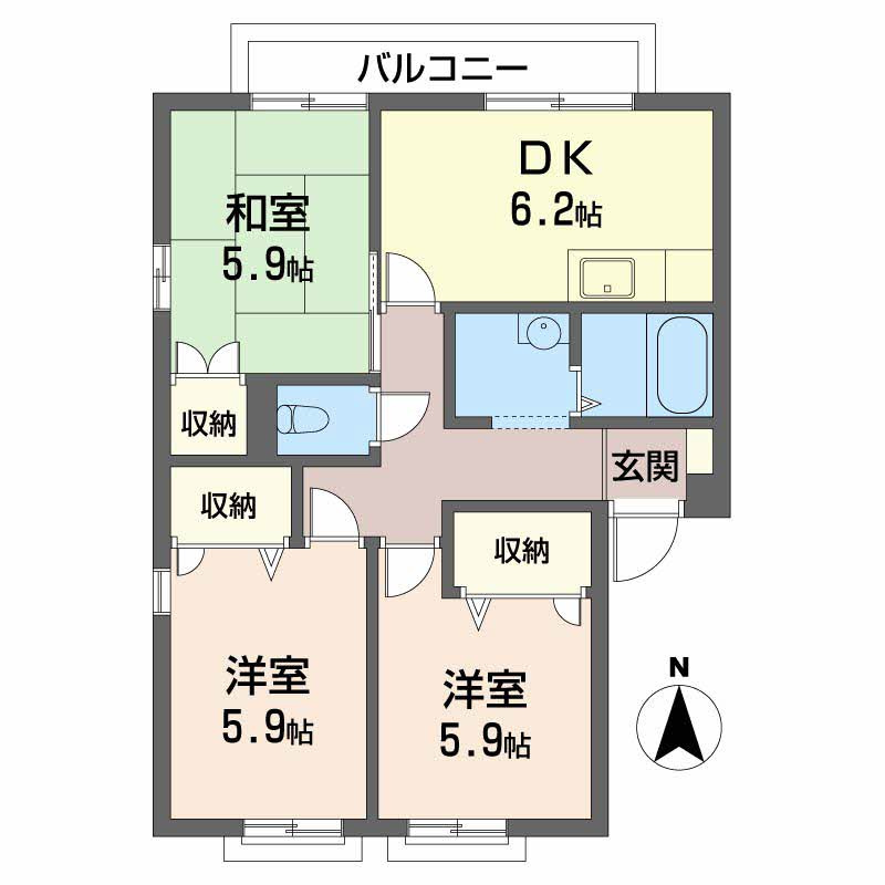 ファミール唐国の間取り