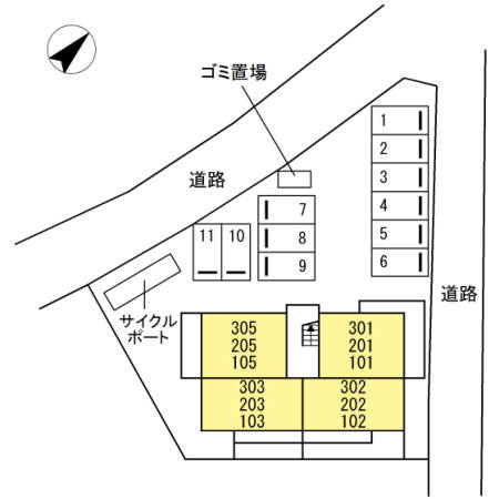 D-room香住ヶ丘の区画図