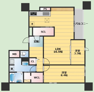 【間取り】 | クラシスト千里丘上