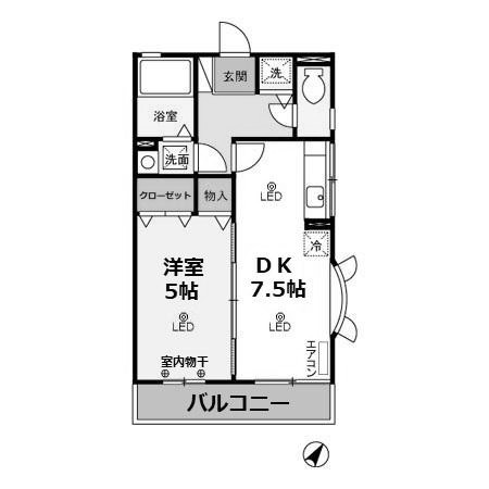 【間取り】 | ハイム九曜Ⅲ