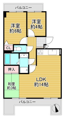 【中古マンション】ライオンズマンション笠寺公園の間取り