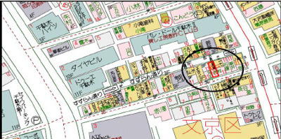 【地図】 | 文京区千駄木3丁目連棟店舗戸建
