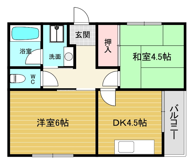 【間取り】 | 前田ハイツ上大市