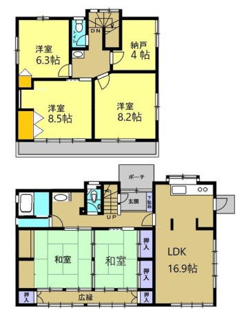 水戸市見川5丁目　中古戸建の間取り