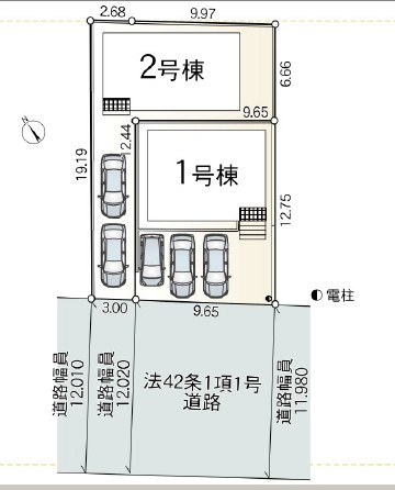 【区画図】 | 秦野市富士見町　新築戸建て　本町中学校徒歩4分