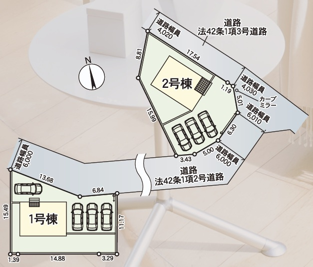 【区画図】 | 【新築分譲住宅　～クレイドルガーデン～】 東根市神町東　第6　☆全2棟☆ | 全2区画の分譲住宅です♪