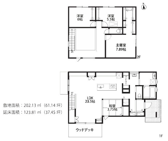 クレストタウンかすみヶ丘12-12号棟の間取り