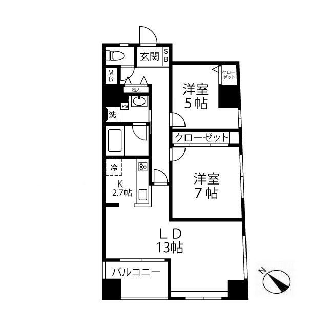 グリーンパーク日本橋Ｄｅｕｘの間取り