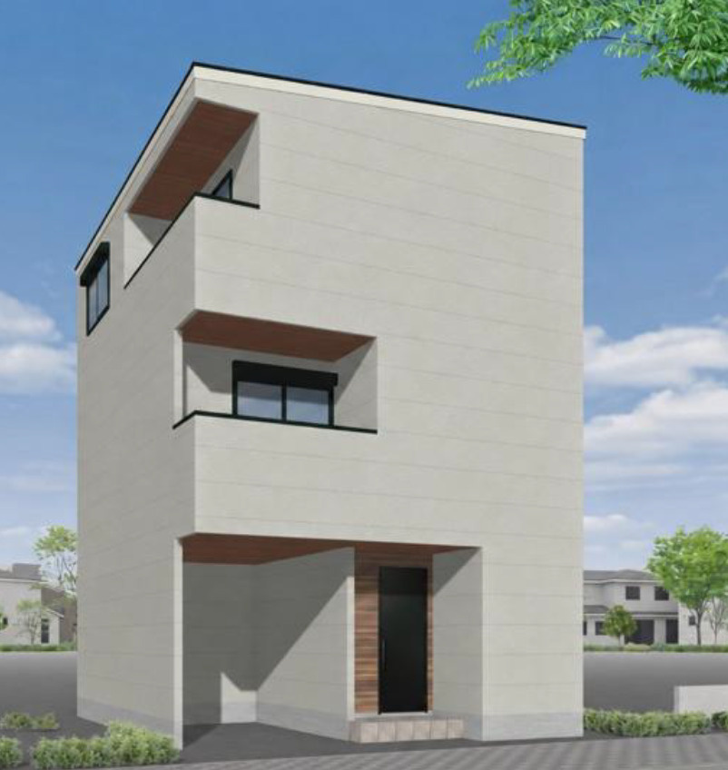 淀川区加島４丁目　新築戸建の外観パース|外観イメージパースです