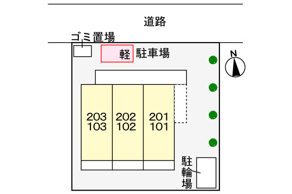 プリムローズ鷹の台の駐車場