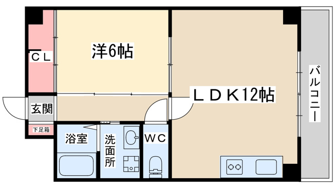 【間取り】 | 扇町亀甲マンション