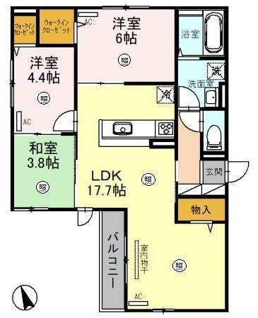 クラシスト万代の間取り
