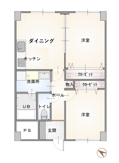 ラインズマンション伏見第二の間取り