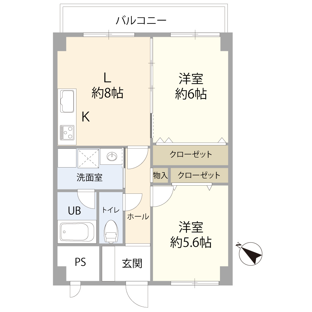 ラインズマンション伏見第二の間取り