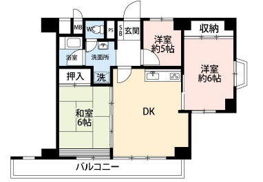 藤和平塚コープの間取り