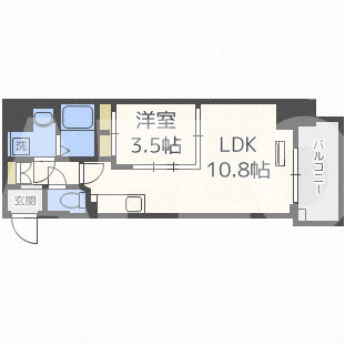 ラ・フォルム天満橋EASTの間取り|ラ・フォルム天満橋EAST　間取り