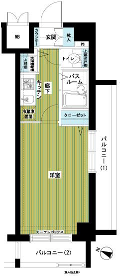 新品家具付きマンション上野毛5(KaGood東京)の間取り|※間取りと異なる場合は現状を優先します。