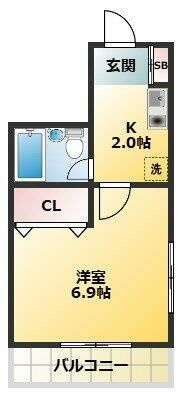 カントーパレスⅡの間取り